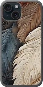 Чохол на iPhone 15 Листя в стилі бохо із силікону FCh_004047