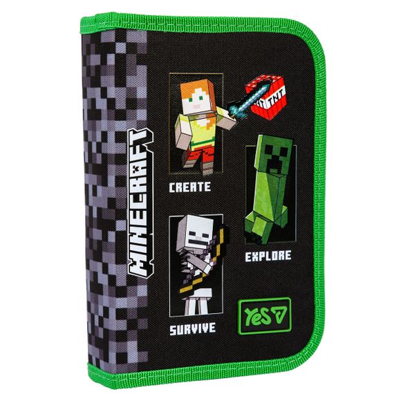 Пенал твердий одинарний із клапаном YES HP-03 Minecraft Reality 533733 3х13х21 см | Зображення 1