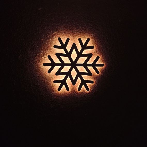 Панно декоративне картина на стіну Сніжинка LED підсвітка 16 кольорів телефон 400х400 acr-p000211