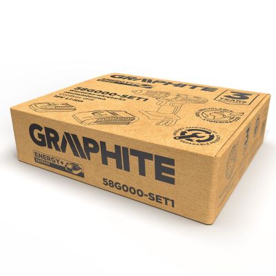 Шуруповерт Graphite Energy+ 18V 1х2Ah, 44Нм, 0-350/0-1250об/мин (58G000-SET1) | Зображення 2