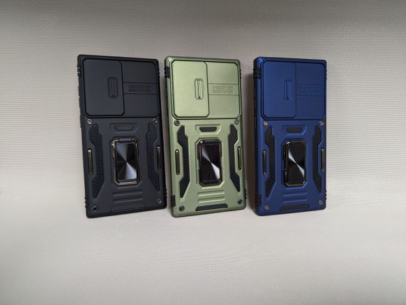 Чохол Samsung S24 Ultra Протиударний Camera Slide Ring NEW синій