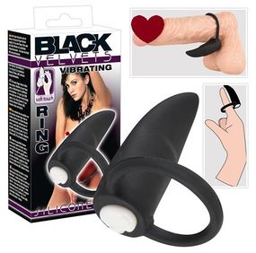 Кольцо с вибронасадкой ЧЕРНЫЙ ПАЛЕЦ Sex Aura