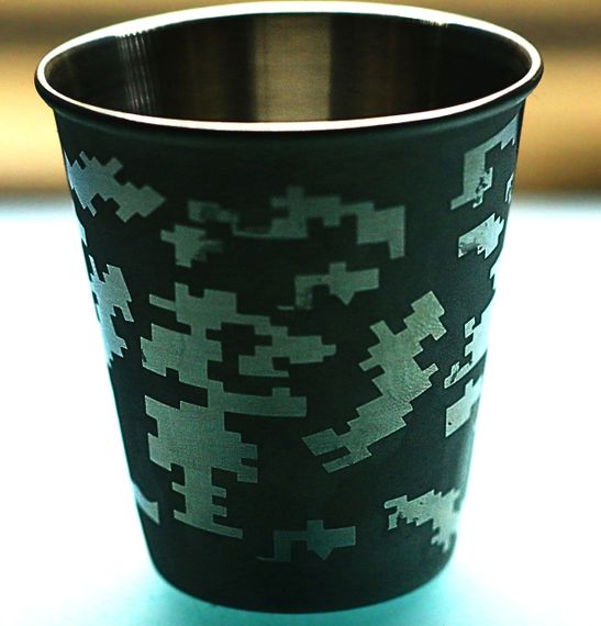 Металеві чарки 30 мл з гравіюванням ЗСУ карти Україна Тризуб піксель 4 шт подарунок чарки для патріота військового | Зображення 1