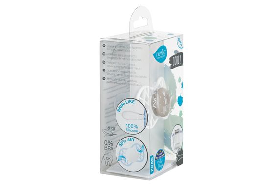 Пустышка симметрическая Nuvita NV7085 Air55 Cool 6m+ &quot;BE HAPPY&quot; жемчужно-серая (NV7085PG) | Зображення 3