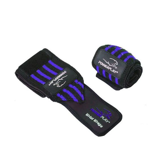 Бинти для зап'ясть (кистьові бинти) PowerPlay 3081 Gym WristT Wraps Чорно-Сині (PP_3081_Blue) | Зображення 3