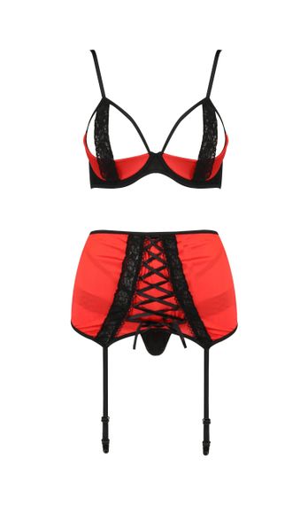 КОМПЛЕКТ НИЖНЬОЇ БІЛИЗНИ FEMMINA SET red S/M - Passion | Зображення 2