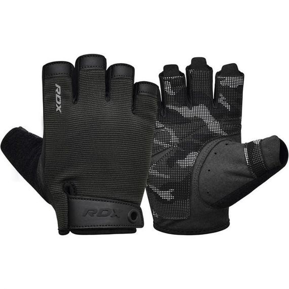 Рукавички для фітнесу RDX T2 Half Black PLUS-LX