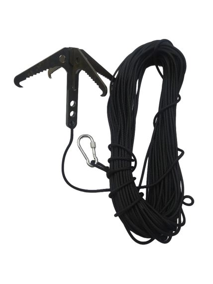 Гачок кішка сталь з шнуром паракорд М&М Чорний (213694)