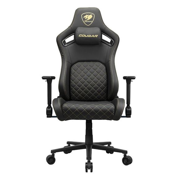 Крісло ігрове Defensor Gold, чорний з золотим