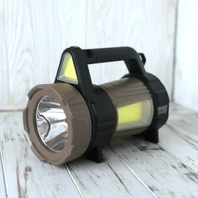 Ліхтар світлодіодний Gold Silver GS-910 15W з вбудованим акумулятором, power bank з динамо генератором XPRO чорний (24423-GS-910_1138)