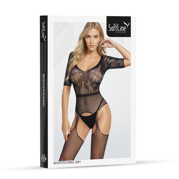 Бодістокінг - Bodystocking 2081, black - One Size | Зображення 3