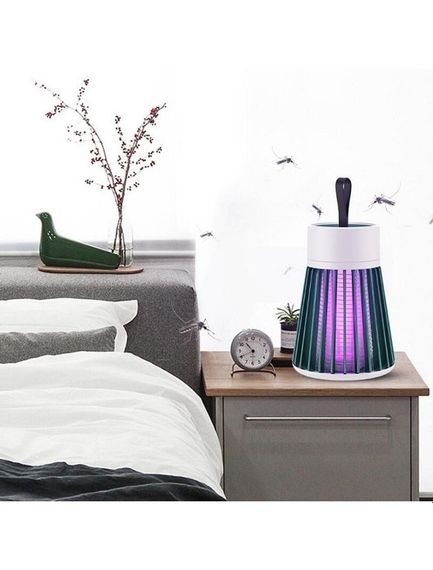 Пастка-лампа від комах Mosquito killing Lamp YG-002 від USB з LED підсвічуванням Зелена | Зображення 5