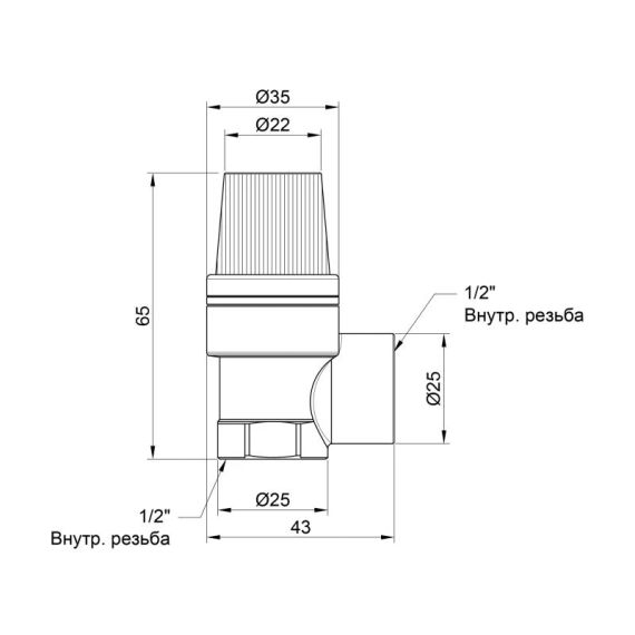 Запобіжний клапан Thermo Alliance Standart 1/2" ВР 3 бари SD2443 | Зображення 1