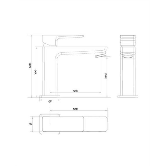 Змішувач для раковини Omnires Parma white (PM7410CRB) | Зображення 3