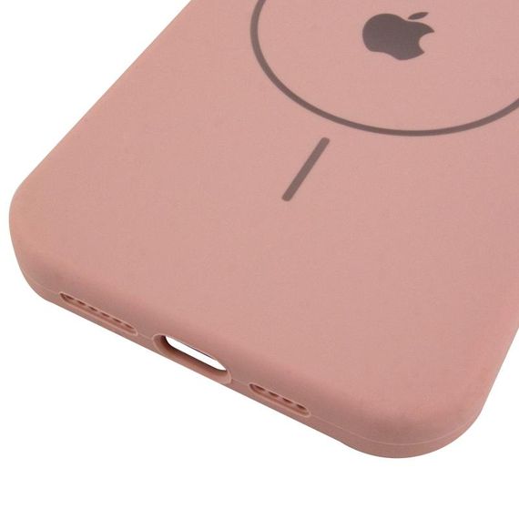 Чохол Silicone Case Full Protective (AA) V2 with MagSafe для Apple iPhone 12 Pro / 12 (6.1") Рожевий / Pink Sand | Зображення 4