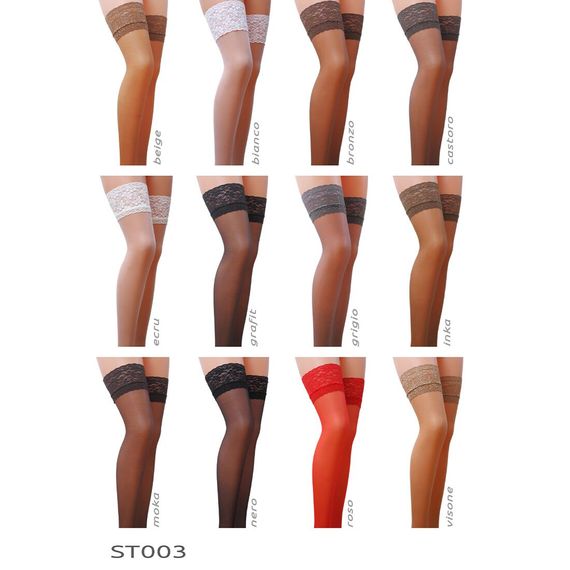 Панчохи Passion ST003 3/4 beige, класичні, на ажурній силіконовій резинці | Зображення 2