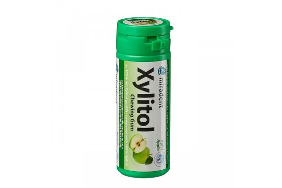 Жувальна гумка з ксилітолом для дітей Miradent Xylitol Chewing Gum Apple, яблуко (30шт)