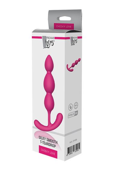 Анальний плаг CHEEKY LOVE SILKY SMOOTH T-TEARDROP Sex Aura | Зображення 1