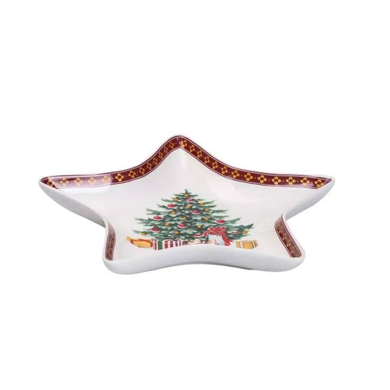 Блюдо сервировочное в форме звезды 25×21 см новогоднее HP-SD-2 | Зображення 3