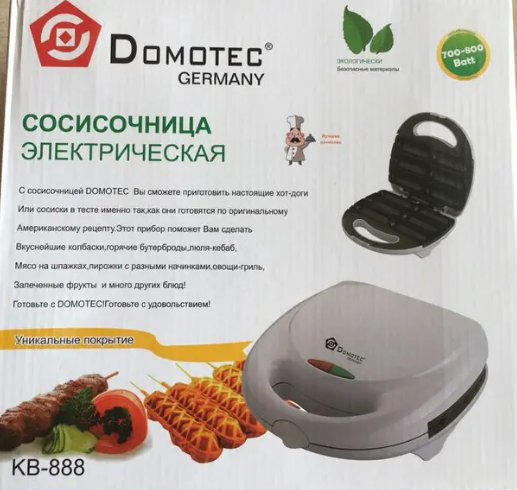 Вафельниця - сосисочниця Domotec KB-888 ∙ Апарат для приготування корн-догів вдома | Зображення 2