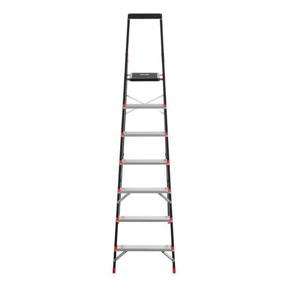 Драбина 7 сходинок, лоток для інвентарю, сталевий профіль, висота верхньої сход. 1,5 м INTERTOOL LT-0057 | Зображення 2