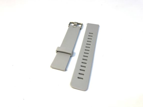 Универсальный ремешок браслет для часов KMITX каучуковый светло-серый | Зображення 2