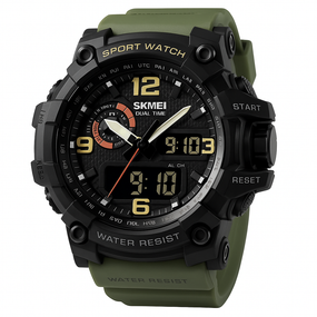 Годинник для військової та тактичної діяльності SKMEI 1520AG ARMY GREEN, Армійський годинник топ MD-82