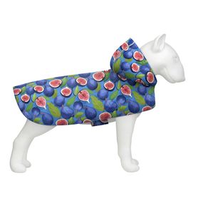 Дощовик-накидка з капюшоном для собак WAUDOG Clothes, малюнок "Інжир", XS, А 26-29 см, B 32-41 см, С 21-26 см