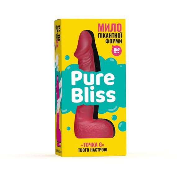 Мило член Pure Bliss 18 см Red | Зображення 1