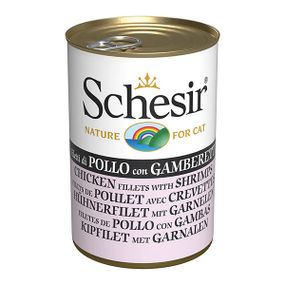 Schesir Cat Chicken with Shrimps вологий корм з куркою та креветками для котів 140 гр
