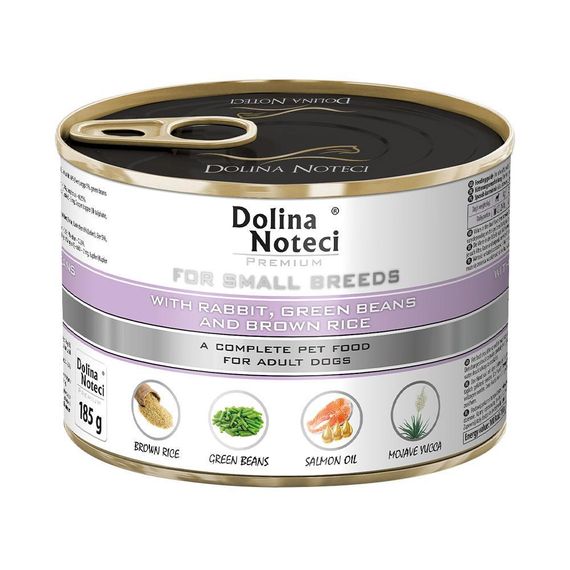 Dolina Noteci Premium консерва для собак мелких пород 185 г (кролик, фасоль и коричневый рис)