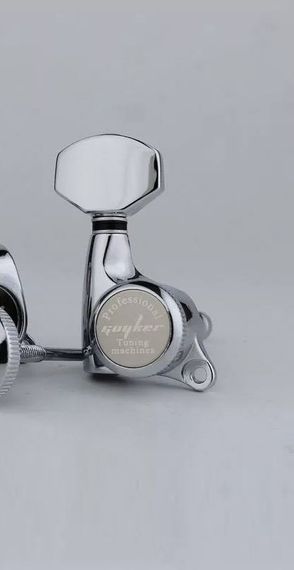 Колки Machine Heads Guyker 6R локовые для электрогитары Fender Yamaha Cort ESP гитари хромовые усиленные | Зображення 1