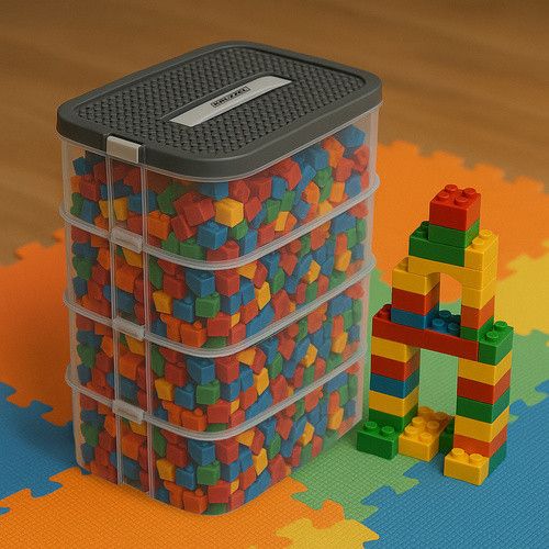 Контейнер для зберігання конструктора — 4 рівнівий Kruzzel 25758 | Зображення 9