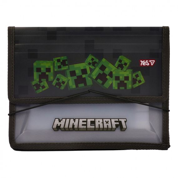 Папка для зошит на резинці В5 YES Minecraft Creepers 492360 20х24х5 см