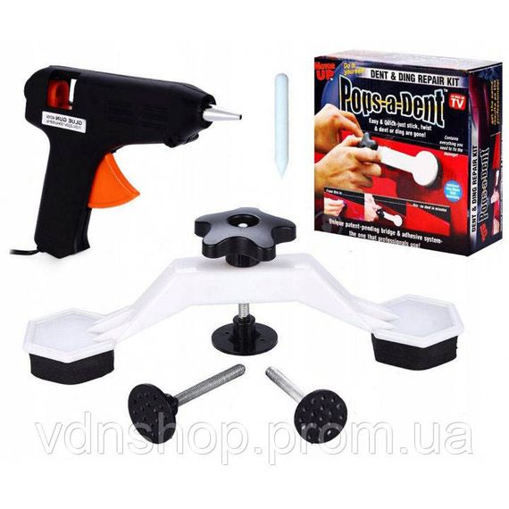 Інструмент для видалення вм'ятин на авто Clefers Pops-a-Den- Рихтування своїми руками - Клей, Пістолет, Присоска в комплекті UT-83 | Зображення 4
