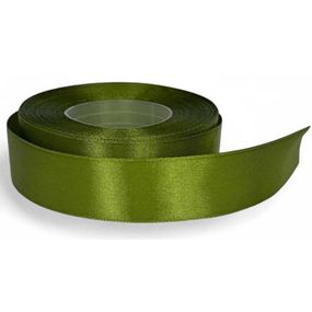 Атласная лента для рукоделия АБ-117, 0,6 см x 23 м, Зеленый