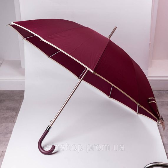 Класична парасолька-тростина з чохлом напівавтомат з поліестеру міцна надійна 12 спиць діаметр 120 см Червоний HP-23-16R | Зображення 5