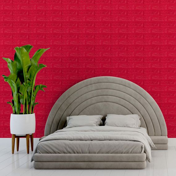 3D панель самоклеюча цегла Червону 700х770х7мм (008-7) SW-00000054 | Зображення 4