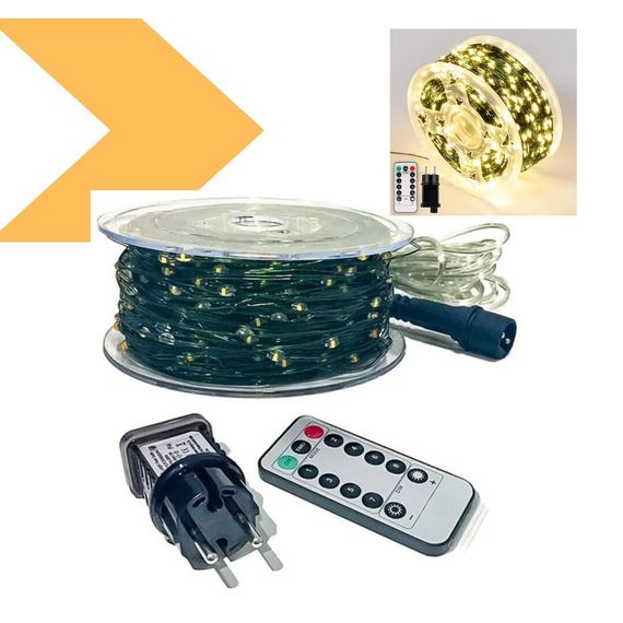 Гірлянда РОСА тепла біла з пультом XPRO 100M 1000L (46862-91012_419) | Зображення 1