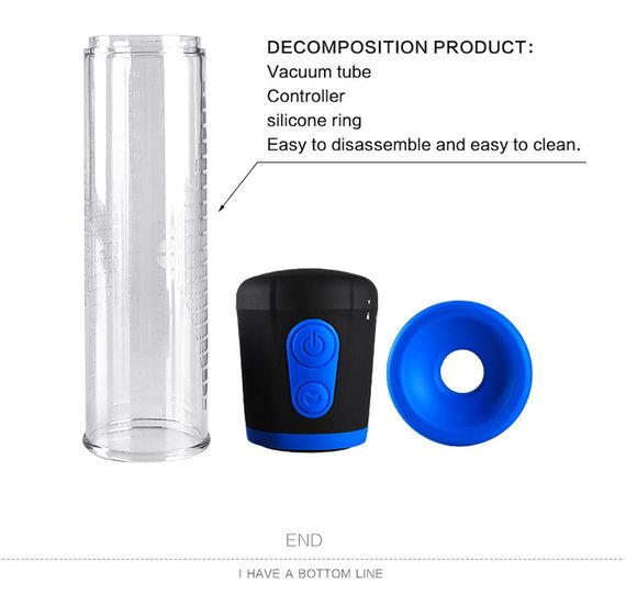 Автоматическая вакуумная помпа Penis Pump усилитель эрекции, тренажёр. На батарейках (нет в комплекте). Sex Aura | Зображення 2
