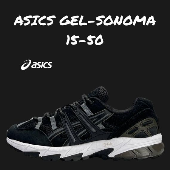 Чоловічі кросівки ASICS Gel-Sonoma 15-50 Black White весна / осінь A3476 44 28 | Зображення 1