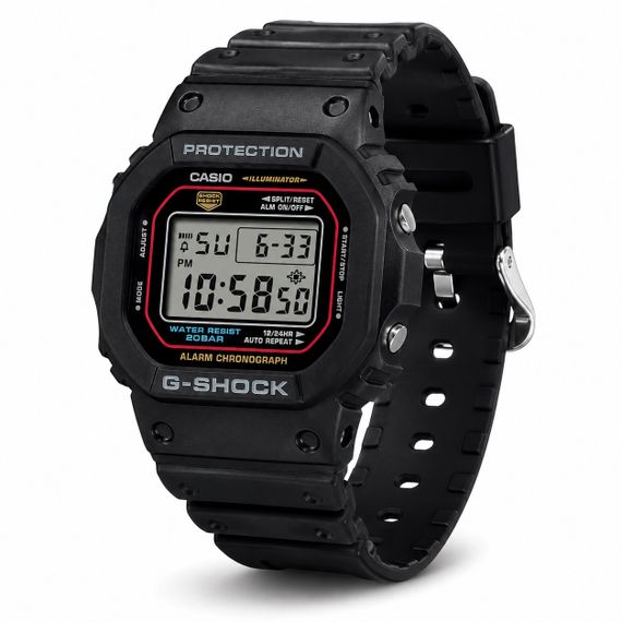 Чоловічий годинник Casio G-SHOCK DW-5600RL-1 — протиударний кварцовий годинник з водозахистом 20 ATM