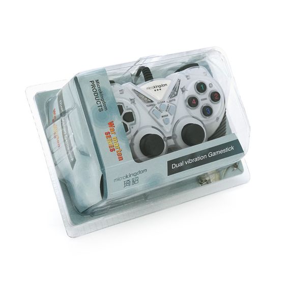 Геймпад Brazzers BR-8600 провідний для ПК, USB 2.0, Double Shock, White, Blister | Зображення 1