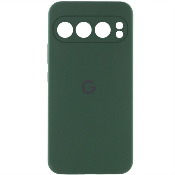 Чехол Silicone Cover Lakshmi Full Camera (AAA) with Logo для Google Pixel 9 Pro Зеленый / Cyprus Green