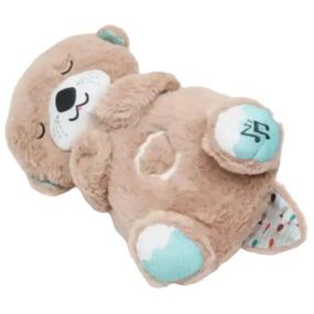 Іграшка м'яка заспокійлива Дихаюча Видра на батарейках Коричнева