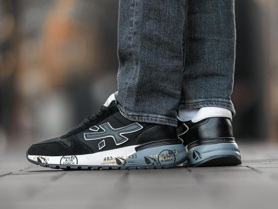 Чоловічі кросівки PREMIATA Black White | Зображення 5