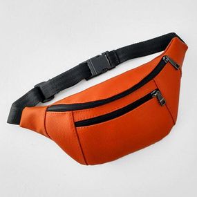 Сумка на пояс BUMBAG з екошкіри, морквяна (EBB2_MR)