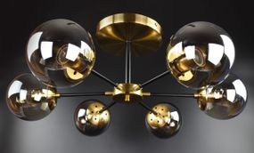 Люстра стельова на 6 лампочок 26487 Латунь 26х65х65 см.