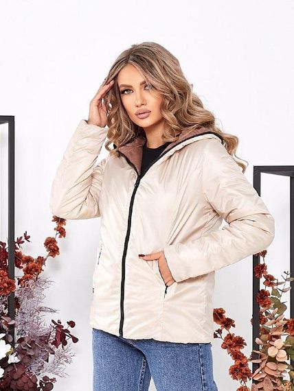 Куртка двостороння, арт.185, кава / беж | Зображення 5