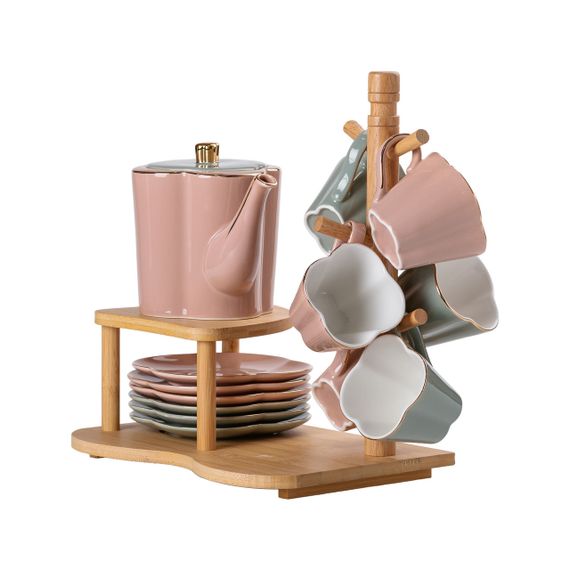 Чайный сервиз на 6 персон с бамбуковой подставкой HP-15-25 | Зображення 3